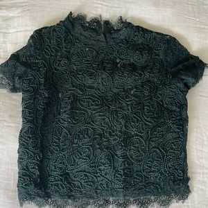 Zara emerald lace top